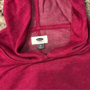 Old Navy hot pink lightweight hoodie tunic size Medium